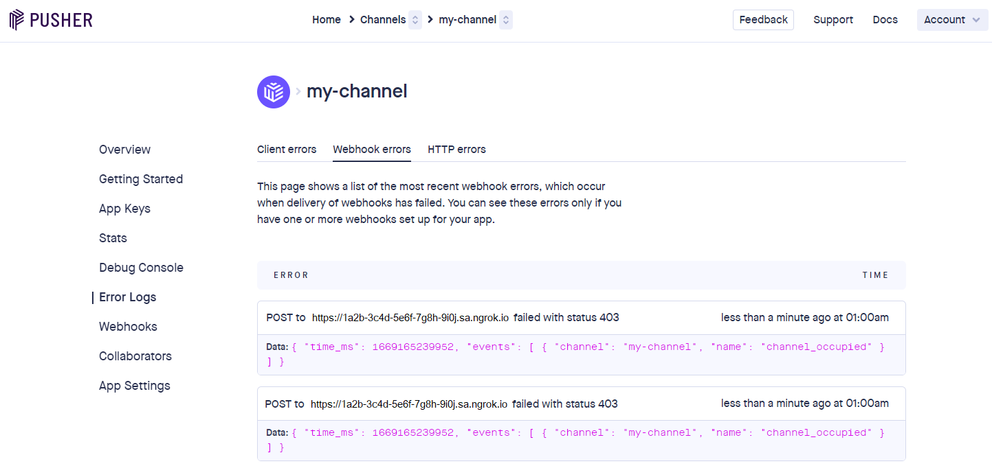 Webhook Logs